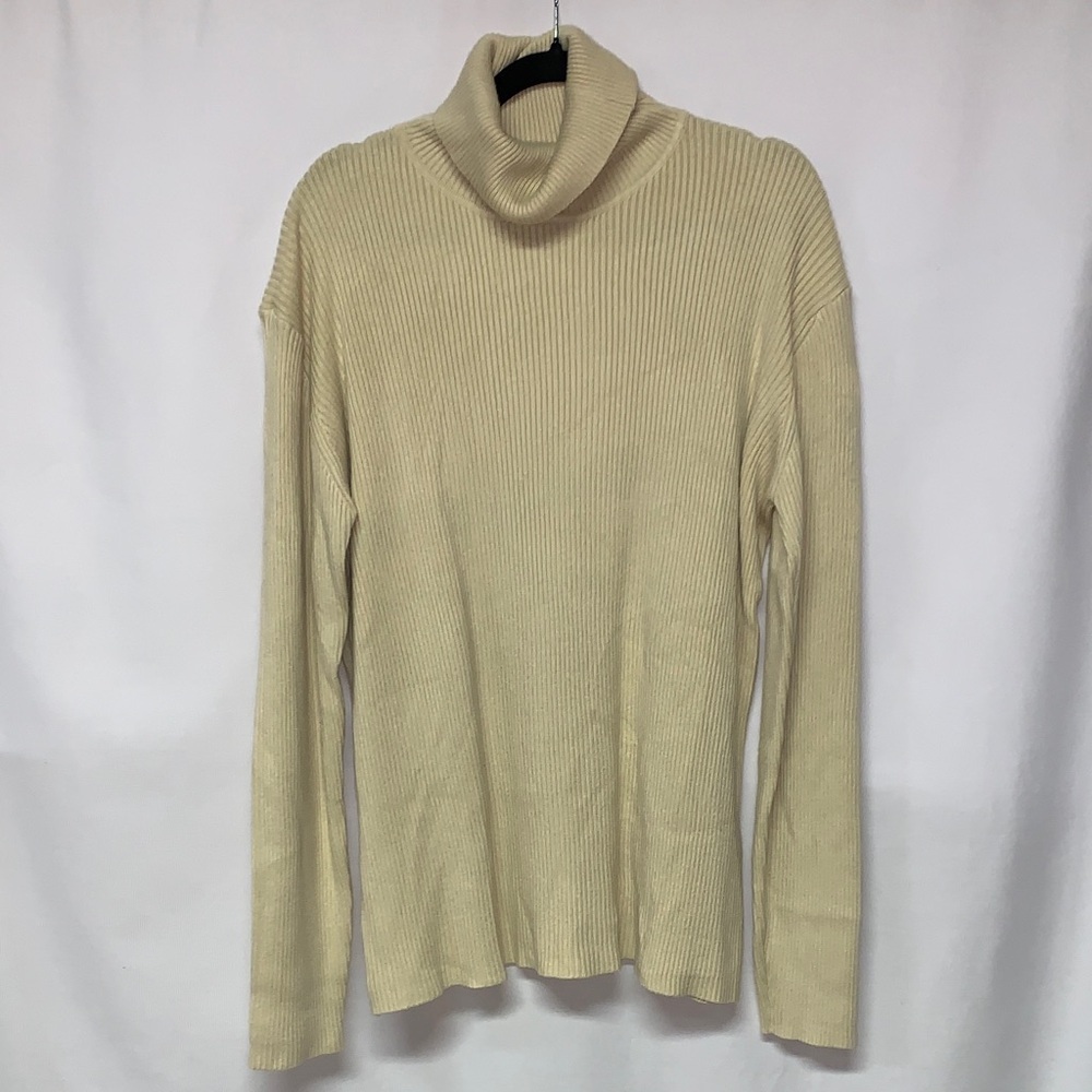 Cream Turtleneck Sweater